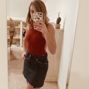 Deep Red WYLDR Open Back Bodysuit